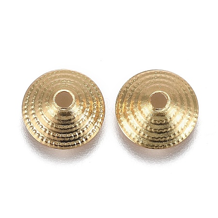 Eco-Friendly Brass Bead Cap KK-H740-09G-1