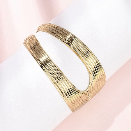 304 Stainless Steel Cuff Bangles for Women BJEW-B150-02G-1