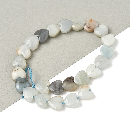 Natural Flower Amazonite Beads Strands G-D316-B02-1