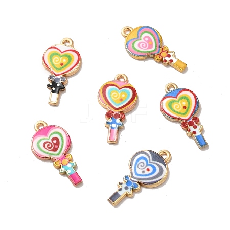 Alloy Enamel Pendants ENAM-D043-11G-1