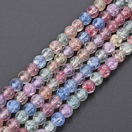 Crackle Glass Beads Strands GLAA-S192-B-006B-1