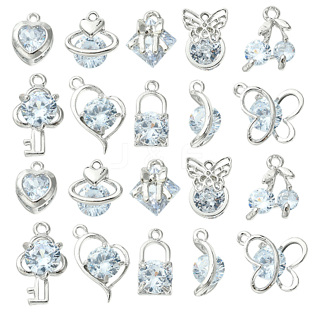 20Pcs 10 Style Alloy Pendants FIND-CJ0001-11-1