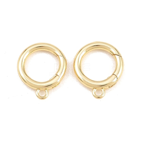 Brass Spring Gate Rings KK-P353-16G-1