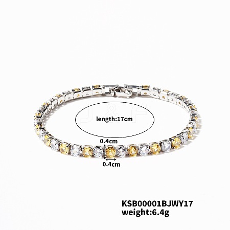 Brass Rhinestone Cup Chains Bracelet for Elegant Women with Subtle Luxury Feel SE6435-6-1