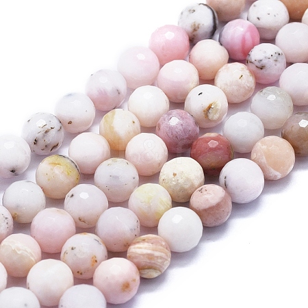 Natural Pink Opal Beads Strands G-E561-18-10mm-1