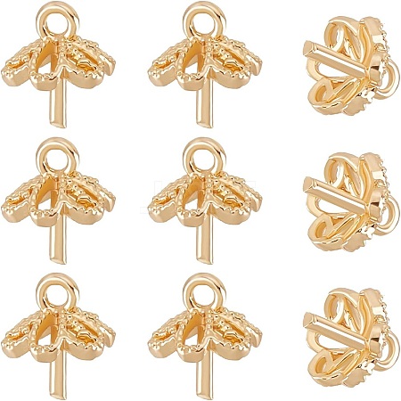 80Pcs Brass Peg Bails Pendants KK-BBC0003-48-1