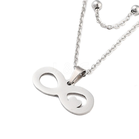 Stainless Steel Pendants Necklaces LS-NJEW-U003-01A-P-1