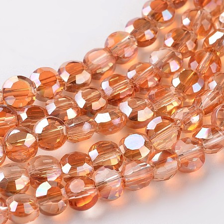 Electroplate Glass Bead Strands EGLA-J137-6mm-A-FR03-1