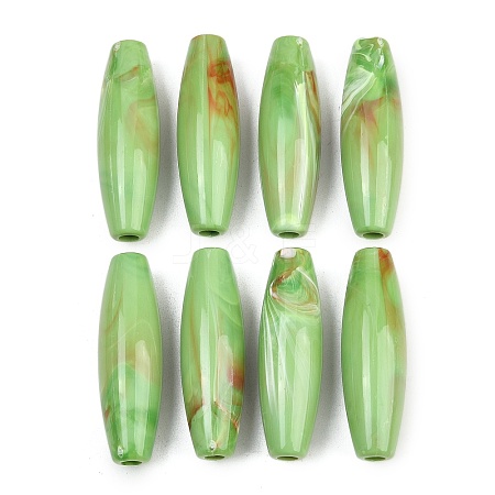 Opaque Acrylic European Beads OACR-G064-08B-1