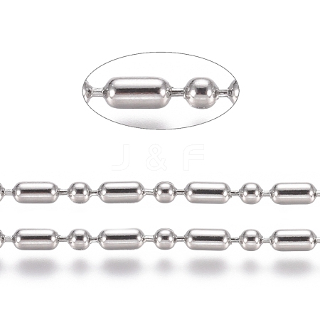 Non-Tarnish 304 Stainless Steel Ball Chains CHS-L024-025E-1