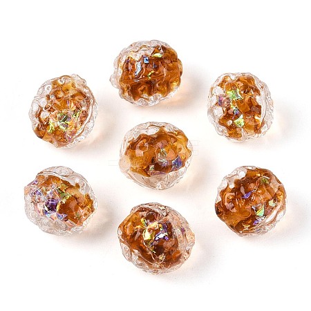 Handmade Foil Glass Beads FOIL-N029-10E-1