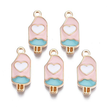 Rack Plating Alloy Enamel Pendants X-PALLOY-N172-036B-1