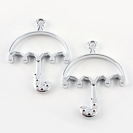 Rack Plating Alloy Open Back Bezel Pendants X-PALLOY-S047-19D-FF-1