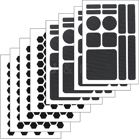 8Pcs 2 Styles PEVA Rubber Anti-Slip Hexagonal Phone Grip Tape Stickers for Phones AJEW-SP0002-64C-02-1