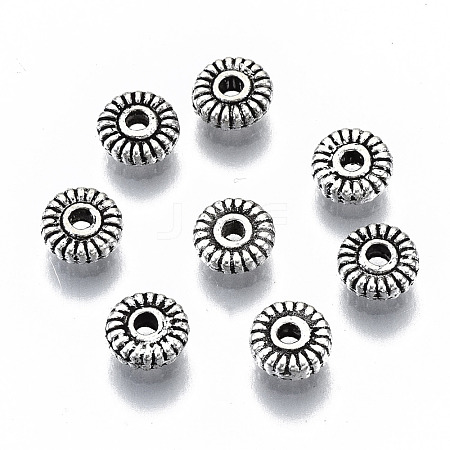 Tibetan Style Alloy Spacer Beads X-TIBEP-S319-117AS-RS-1