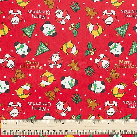 Christmas Theme Cotton Fabrics DIY-WH0622-374B-1