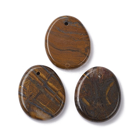 Natural Tiger Iron Pendants G-C110-07B-1