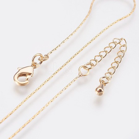 Long-Lasting Plated Brass Coreana Chain Necklaces X-NJEW-K112-08G-NF-1