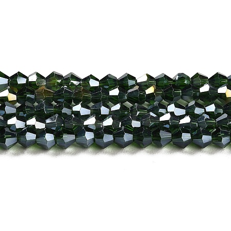 Transparent Electroplate Glass Beads Strands EGLA-A039-T3mm-B25-1