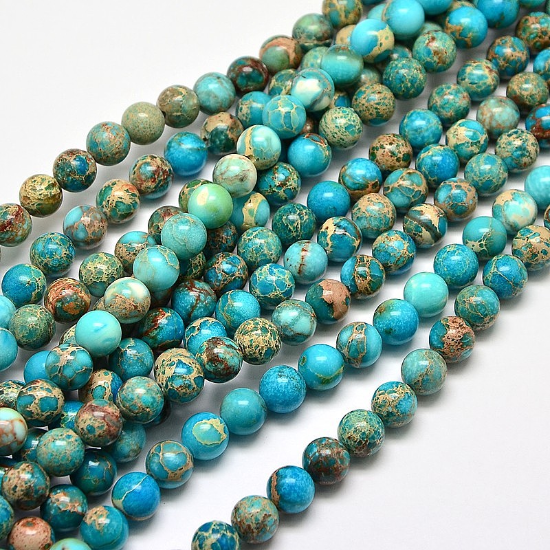 Wholesale Natural Imperial Jasper Round Bead Strands ...