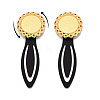 Alloy & Iron Bookmark Cabochon Settings PALLOY-N184-08G-4