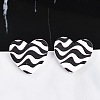 Heart Acrylic Printed Stud Earrings for Women EJEW-G418-01E-1