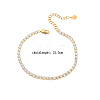 Fashion Stainless Steel with Clear Cubic Zirconia Cup Chain Bracelets for Women NT8891-1-1