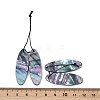 2Pcs Natural Black Lip Shell Pendants FIND-Z079-01A-3