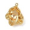 Nuggets Brass Pendant Cabochon Settings for Pearl KK-B137-06G-1