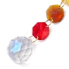 Glass Octagon Beads Hanging Suncatchers HJEW-JM02308-4