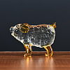 Glass Chinese Zodiac Figurines Statues for Home Office Desktop Feng Shui Ornament PW-WGC1701-11-1