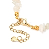 Natural Moonstone Chips & Starfish Synthetic Turquoise & Shell Pearl Beads Bracelets BJEW-JB12413-01-4