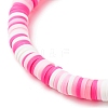 Polymer Clay Heishi Beads Stretch Bracelet for Women BJEW-JB07207-03-6