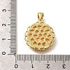 Brass with Natural Shell Carved Pendants KK-Z091-05G-03-3