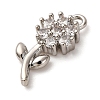 Brass Micro Pave Cubic Zirconia Pendants KK-I276-04P-02-2