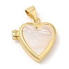 Natural Shell Locket Pendants X-KK-K332-15G-05-1