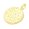 Rack Plating Brass Micro Pave Cubic Zirconia Pendants KK-M021-06G-2