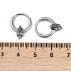 Dinosaur Head 316 Surgical Stainless Steel Hoop Earrings EJEW-G416-23AS-5