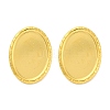 Ion Plating(IP) 304 Stainless Steel Oval Stud Earrings EJEW-D281-19G-1