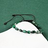 Dyed Natural Imperial Jasper Beads Braided Bead Bracelets for Men Women BJEW-D360-01B-3