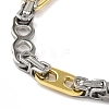 201 Stainless Steel 8 Shaped Links Chain Necklace NJEW-F22-39M-GP-3