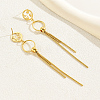 Elegant Geometric Hollow Long Ring Stainless Steel Stud Earrings HF3017-2