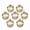 Brass Micro Pave Cubic Zirconia Charms KK-Q277-074-NF-1