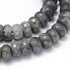 Natural Labradorite Rondelle Bead Strands G-O095-05-G-2