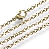 Iron Rolo Chains Necklace Making MAK-R017-75cm-AB-1