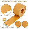 2M Flat Double Face Lychee Pattern Imitation Leather Band LC-WH0010-01B-05-2