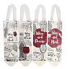 Non-Woven Reusable Folding Wine Bottle Gift Bags with Handle ABAG-C012-02-2