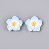 Plumeria Flower Opaque Resin Cabochons CRES-T025-30F-02-2