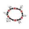 Halloween Alloy Charm Bracelets BJEW-TA00676-2