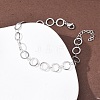 304 Stainless Steel Ring Link Chain Bracelets BJEW-P373-02B-P-3